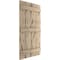 Ekena Millwork Rustic Four Board Joined Board-n-Batten Pecky Cypress Faux Wood Shutters, 22"W x 76"H SHUBJS22X76PCPR - alternate 6